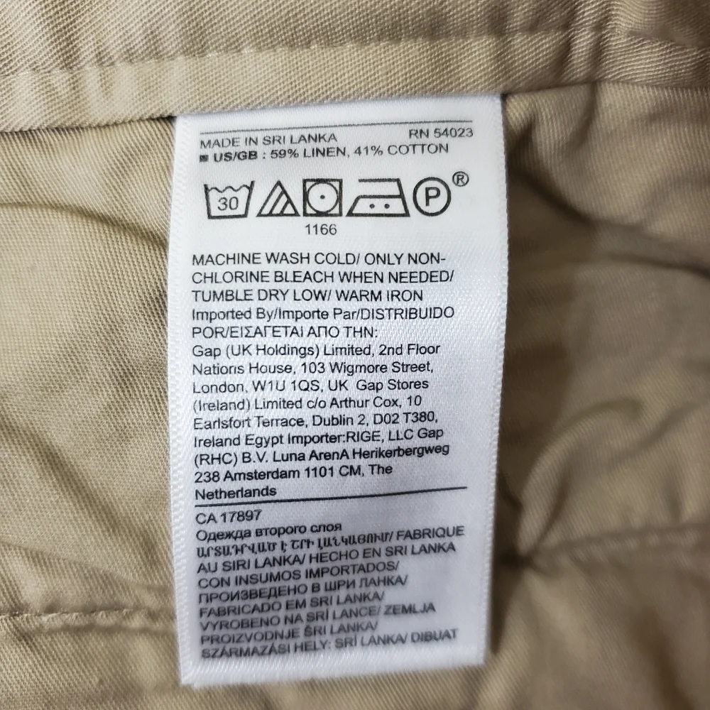 Banana Republic Cotton/Linen Striped 7